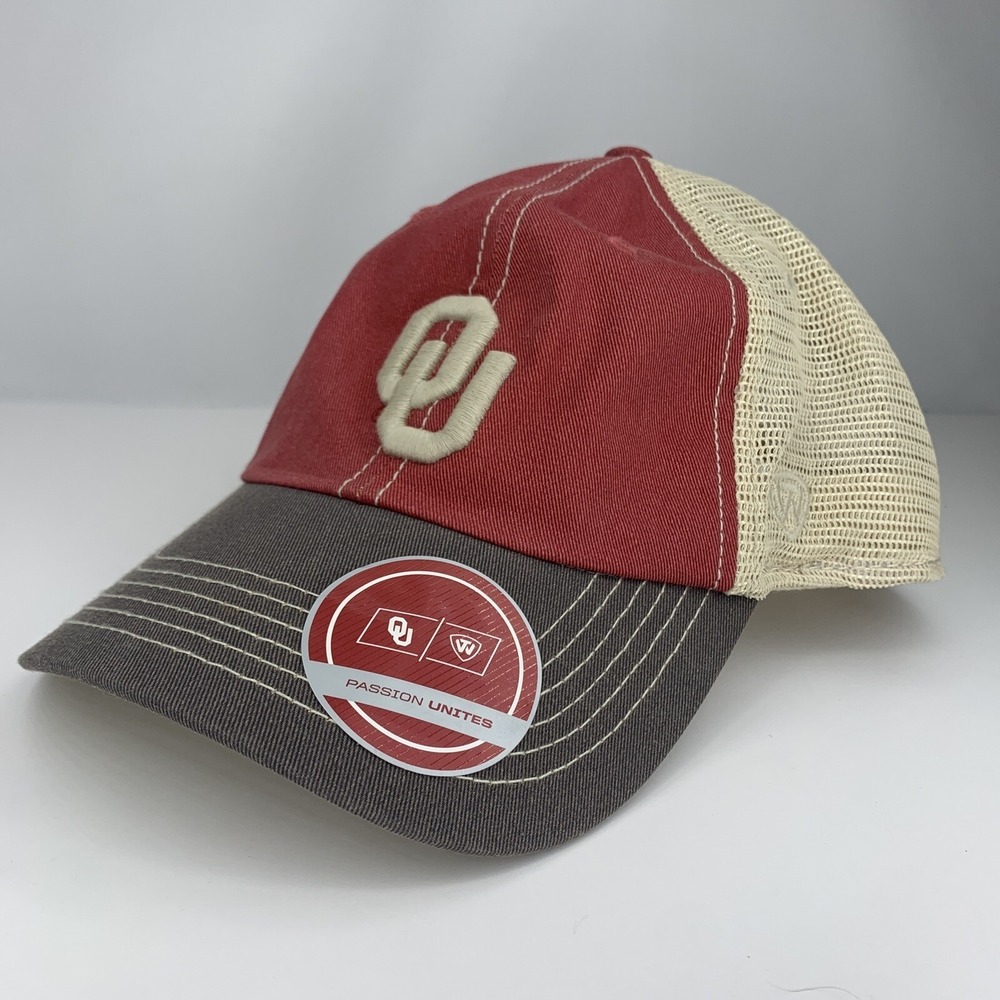 Oklahoma Sooners OU Hat Top of the World Mesh Adjustable Snapback Cap TOW